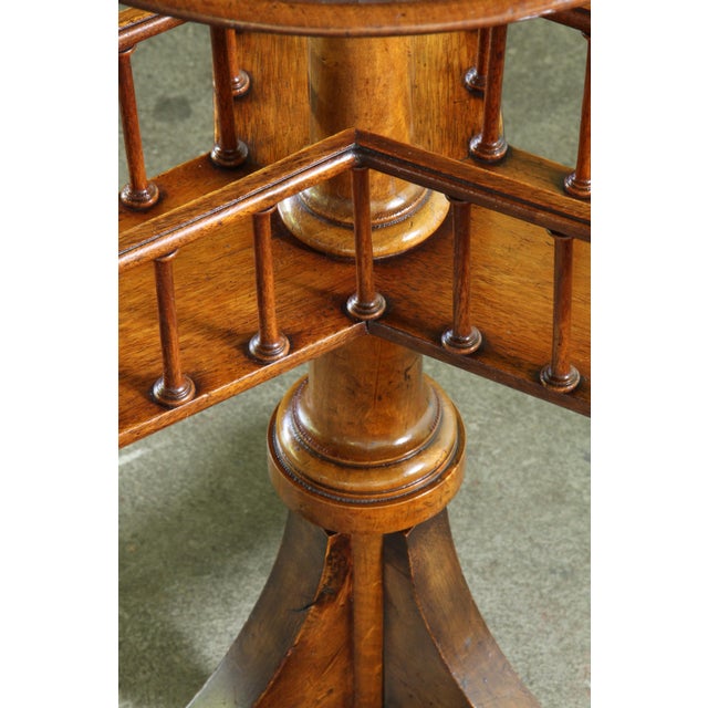 Brown Antique Chairs and Canterbury Side Table, 1870s, Set of 3 For Sale - Image 8 of 18
