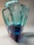 A striking signed studio art glass sculpture by American glass artists Michael David and Kit Karbler. The piece features a...