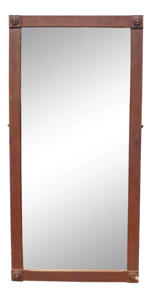 Vintage Federal Style Tall Rectangular Wall Mantle Mirror French Chic