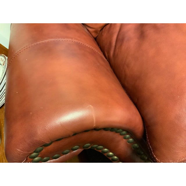 Animal Skin 20th Century Leather Sofa For Sale - Image 7 of 9