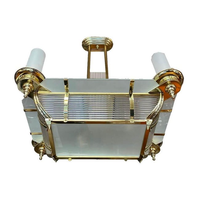 Metal Art Déco Ceiling Lamp Petitot, 1930s For Sale - Image 7 of 15