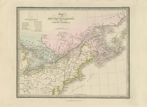 Antique Map of the British Possessions in North America by Wyld, 1845