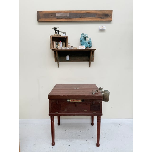 Farmhouse Antique “Buckeye” Incubator Table For Sale - Image 3 of 11