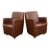1960s Mid Century Danish Modern Lounge Chairs Set Leather N Eilersen Chocolate Brown 2 For Sale