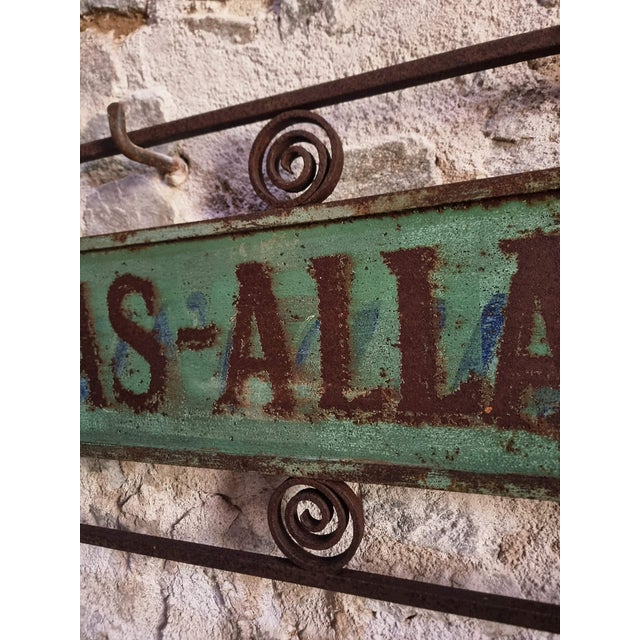 Antique French Double-Sided Shop Sign in Iron Frame, 1890s For Sale - Image 18 of 18