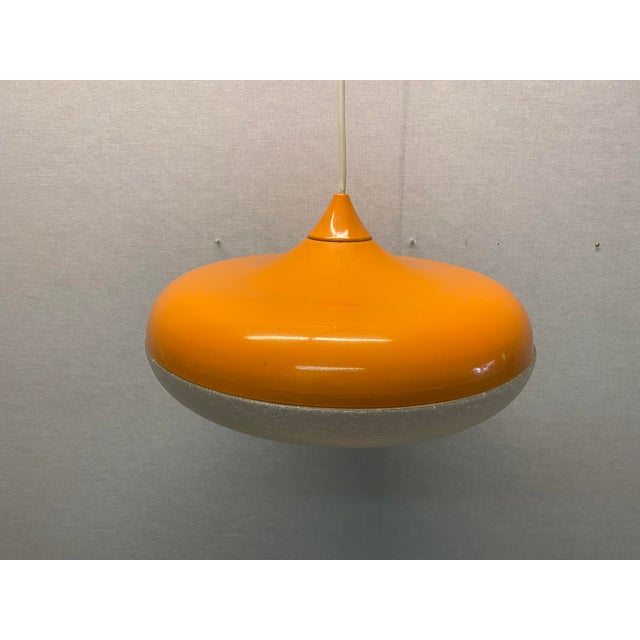 Orange Siform UFO Pendant from Siemens, 1960s For Sale - Image 4 of 18