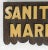 1940s hand-lettered and one-sided wood window sign for grocery store located in the Adirondack Park of New York State....