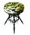 Wood Mid 19th Century Victorian Black Wood Stool Upholstered in Scalamandré Tiger Velvet For Sale - Image 7 of 8