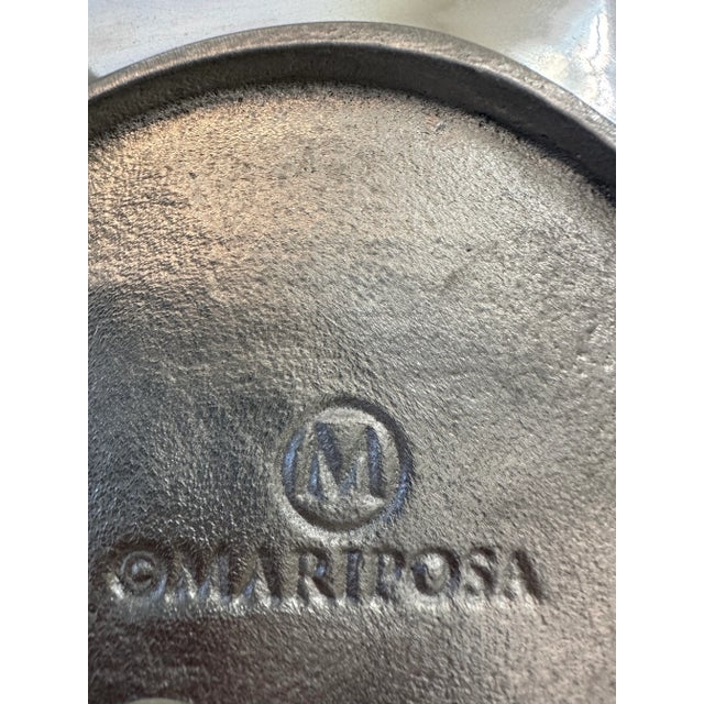 1990s Vintage Turquoise/Green Enameled Aluminum Starfish Serving Platter For Sale - Image 5 of 11