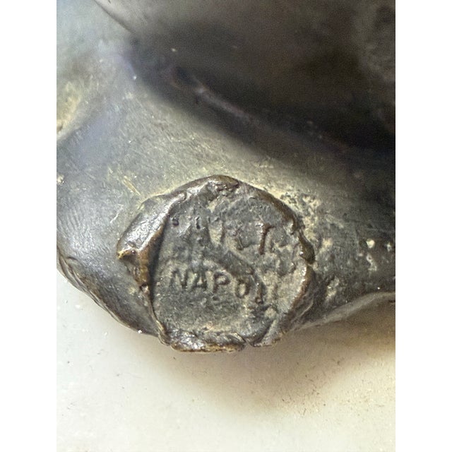 1960s Signed Mid-Century Modern Bronze Infant Bust on Marble Base For Sale - Image 10 of 10