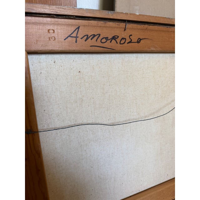 Jack Amoroso, Mid-Century Modern Abstract Painting, 1960's Signed Vintage Piece For Sale - Image 4 of 5