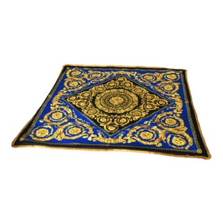 Italian Custom Made Baroque Versace Velvet Throw For Sale