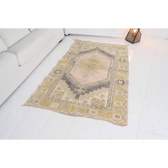 Textile Vintage Anatolian Oushak Rug For Sale - Image 7 of 10