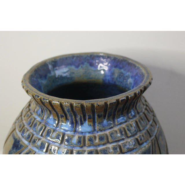 1990s 1990s Large Studio Pottery Floor Vase by California Artist Jacqueline Biaggi For Sale - Image 5 of 10