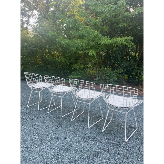 A Set of Four Wire Chairs by Harry Bertoia for Knoll International, Circa 1970 For Sale - Image 10 of 18