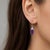 Modern Minimalistic Amethyst Earrings, Silver, Gold, Pair For Sale - Image 3 of 8