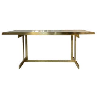 Italian Brass Table in Lacquer by Jean Claude Mahey, 1970s For Sale