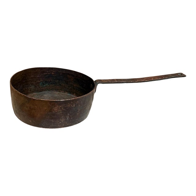 Antique a La Menagere Copper Stock Pot Sauce Pan Cookware Paris France Country Kitchen Style For Sale