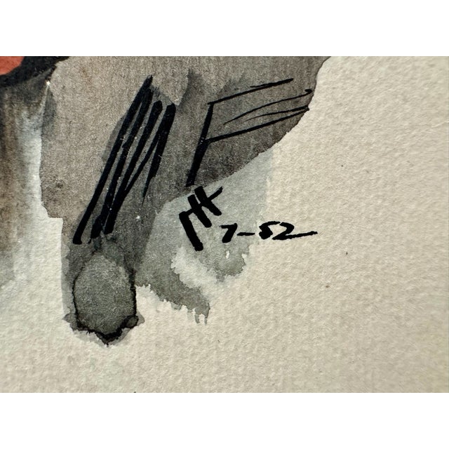 1950s Henry Emil Salloch Original Watercolor on Paper Otter Point, Mt Desert, Me. 1952. For Sale - Image 5 of 7