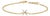 10K Yellow Gold Diamond Accent "X" Initial Charm and Link Bracelet For Sale
