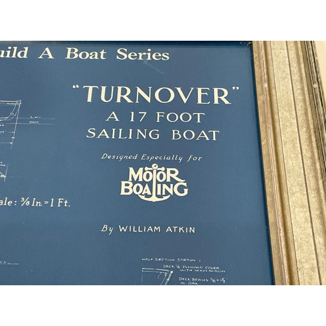 Motor Boating Blueprint of Sailboat Turnover For Sale In Boston - Image 6 of 7
