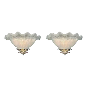 1970s Uplight Graniglia Sconces, a Pair