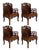 Asian Armchairs with Bats and Cranes, 1880s, Set of 4 For Sale