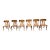 Teak Klismos Patio Dining Chairs. - Set of 6 For Sale