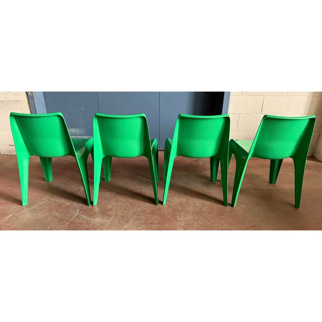 1970s Vintage BA1171 Chairs in Green by Helmut Bätzner for Bofinger, 1970s, Set of 4 For Sale - Image 5 of 10