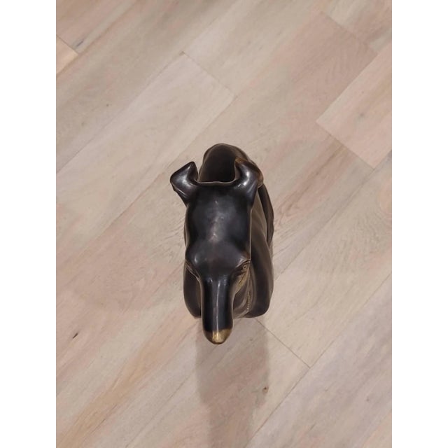 Life-Size Art Deco Patinated Bronze Greyhound Dog Sculpture For Sale - Image 9 of 11