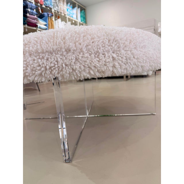 Interlude Home Winter Ottoman For Sale - Image 4 of 4