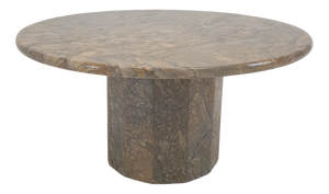 Italian Marble Round Coffee Table, 1980s
