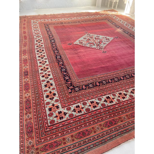 Turn of the Century Palatial Antique Northeast Persian Carpet Rug - 13.2 X 15.7 For Sale In Milwaukee - Image 6 of 12