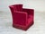 1960s, Danish relax armchair. Original red furniture velour, ash wood legs, brass springs in the seat. Original good...