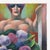 This colored pastel by Jack Gerber presents a stylized female figure standing before a floral arrangement, accompanied by...