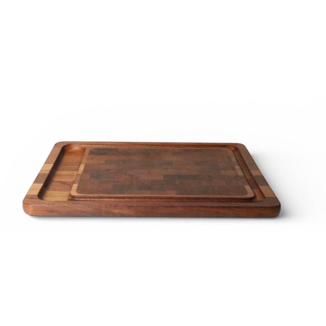 Classic Mid Century butcher block cutting board, designed by Jens Quistgaard for Dansk, Denmark. This example is in very...