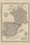 Antique Map of France, Spain and Portugal by Johnson, 1872 For Sale