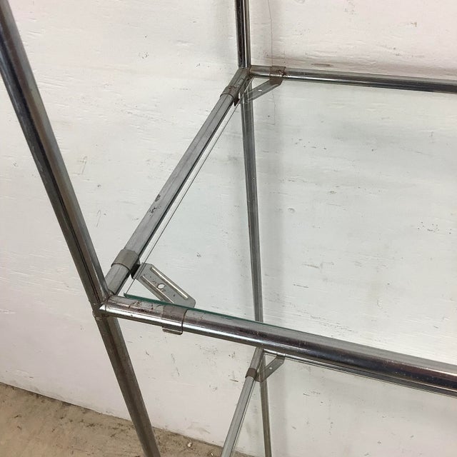 Metal Tall Vintage Modern Etagere For Sale - Image 7 of 12