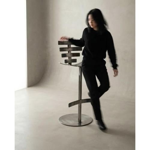 Metal Vertebrae High Bar Stool in Mild Steel by Metalmorphosis Studio For Sale - Image 7 of 8