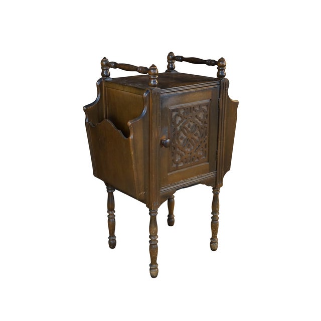 This striking Art Deco era smoking stand and humidor is crafted from rich walnut wood, beautifully blending utility with...