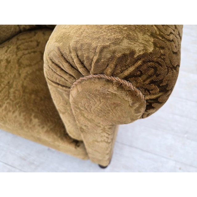 Danish Relax Chair in Velour and Beech, 1950s For Sale - Image 9 of 18