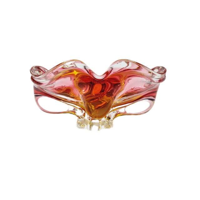 Decorative Bowl by J. Hospodka for Chribska Glassworks, Czechoslovakia, 1960s, in Very Good conditions. Designed 1970 to...