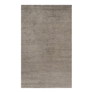 Rug & Kilim’s Oversized Modern Textural Rug in Brown, Gray and Beige Striae - 11x18 For Sale