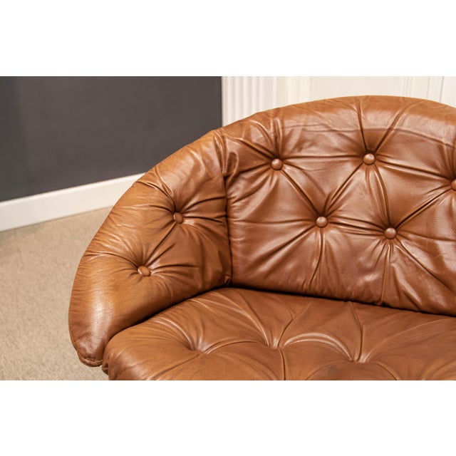 Leather Convair Swivel Chairs attributed to Oddmund Vad for Vad Trevarefabrikk, 1970, Set of 2 For Sale - Image 13 of 15