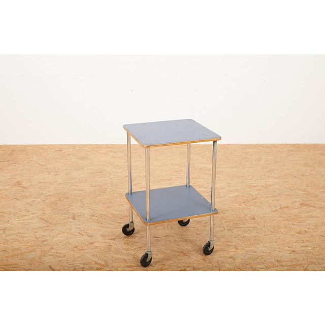 Side Table in Chrome-Plated Steel Tube Frame For Sale - Image 3 of 10
