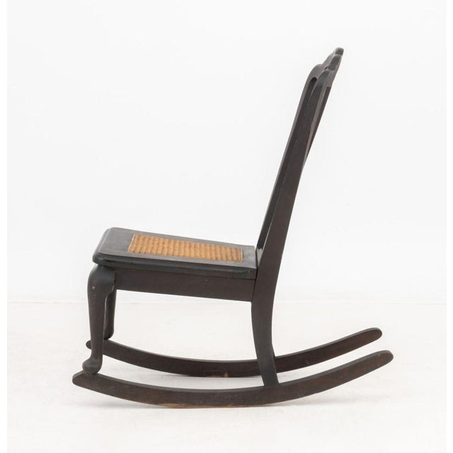 Wood Queen Anne Style Cane Paneled Seat Chairs, 2 For Sale - Image 7 of 13