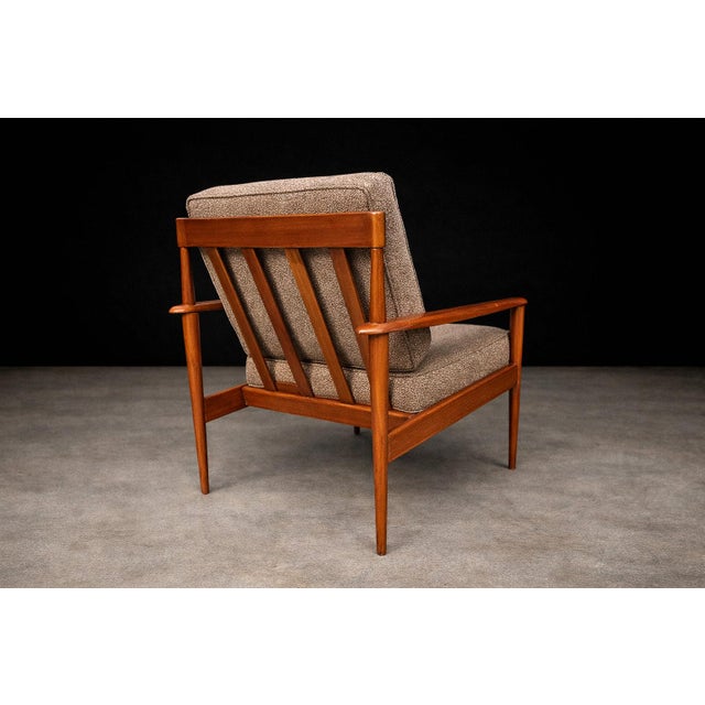 1960s Grete Jalk Armchair in Caviuna & Mushroom Brown Bouclé, Rino Levi, Brazil, 1960s - Lot 491C For Sale - Image 5 of 17