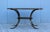 Stunning 1960s modern steel with bronze finish and travertine top coffee table from Spain. Matching side table also...