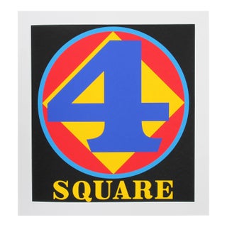 4 Square from the American Dream Portfolio, Robert Indiana Screenprint (Unsigned) For Sale
