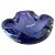 Heavy Blue Murano Glass Shell Bowl or Ashtray, Italy, 1970s For Sale